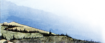 A picture showing mountains.